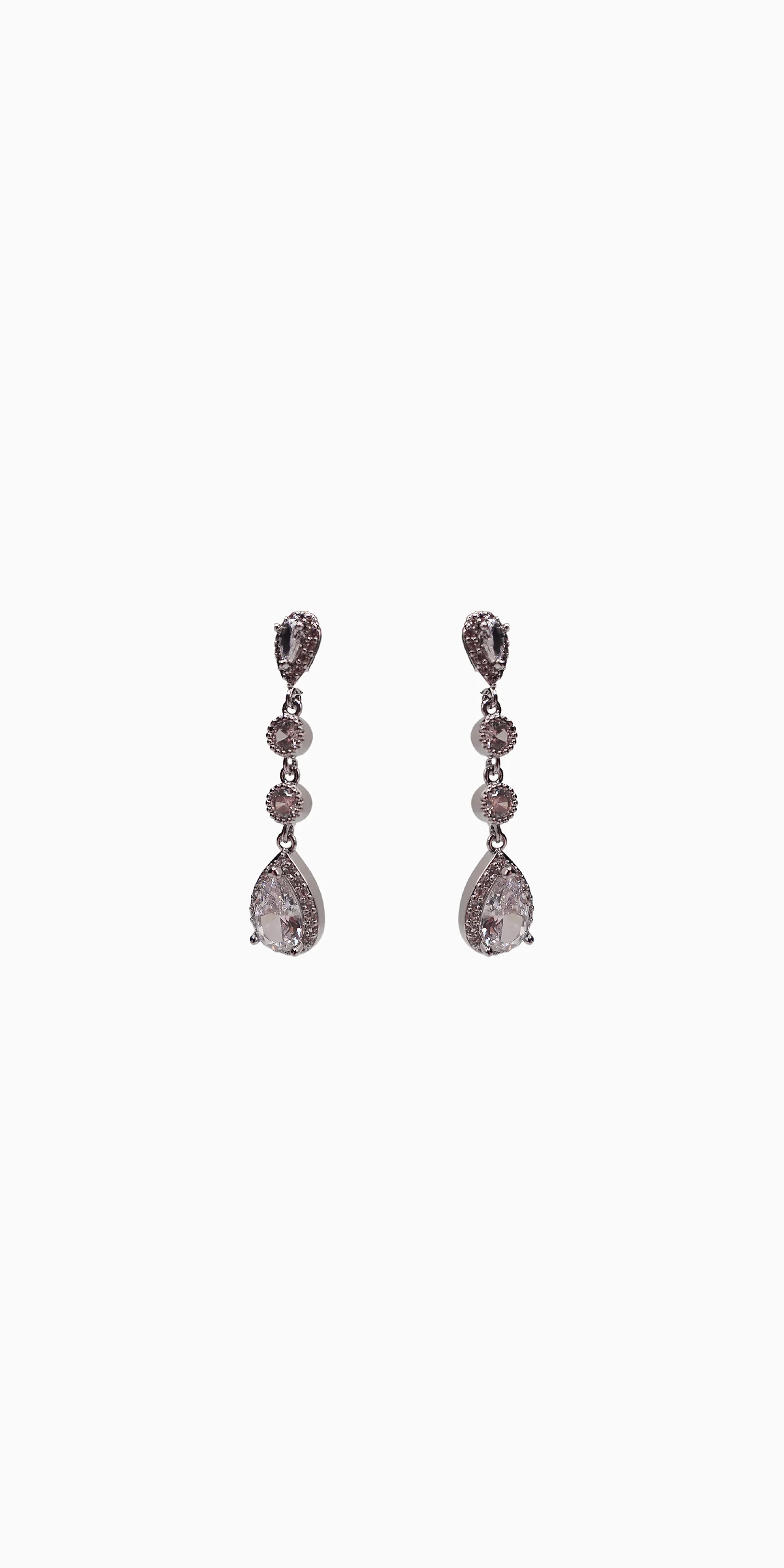 4 Stone Linear Drop Earring