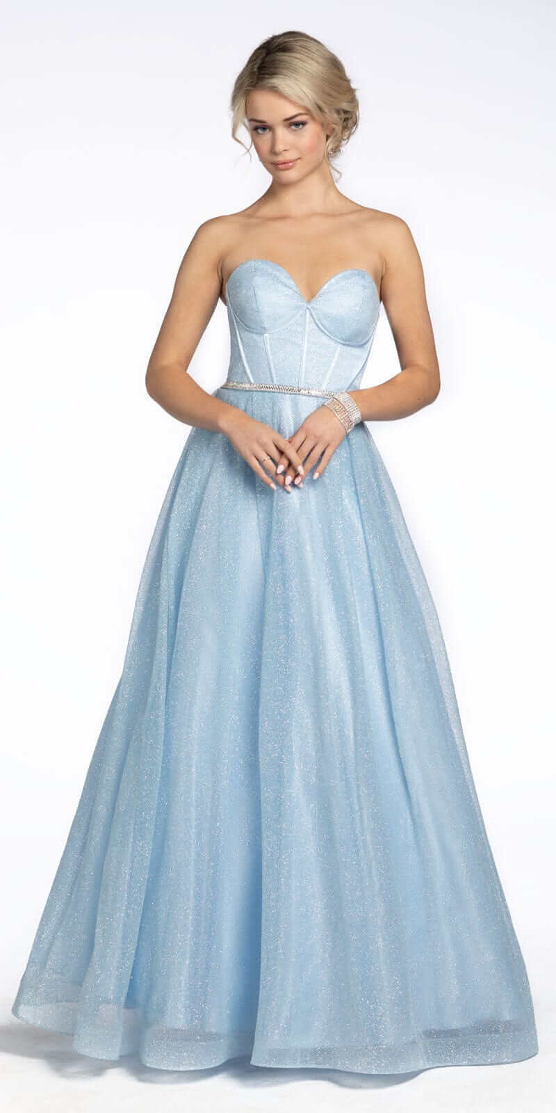 Glitter Corset Ballgown with Crystal Waistband - Image 4