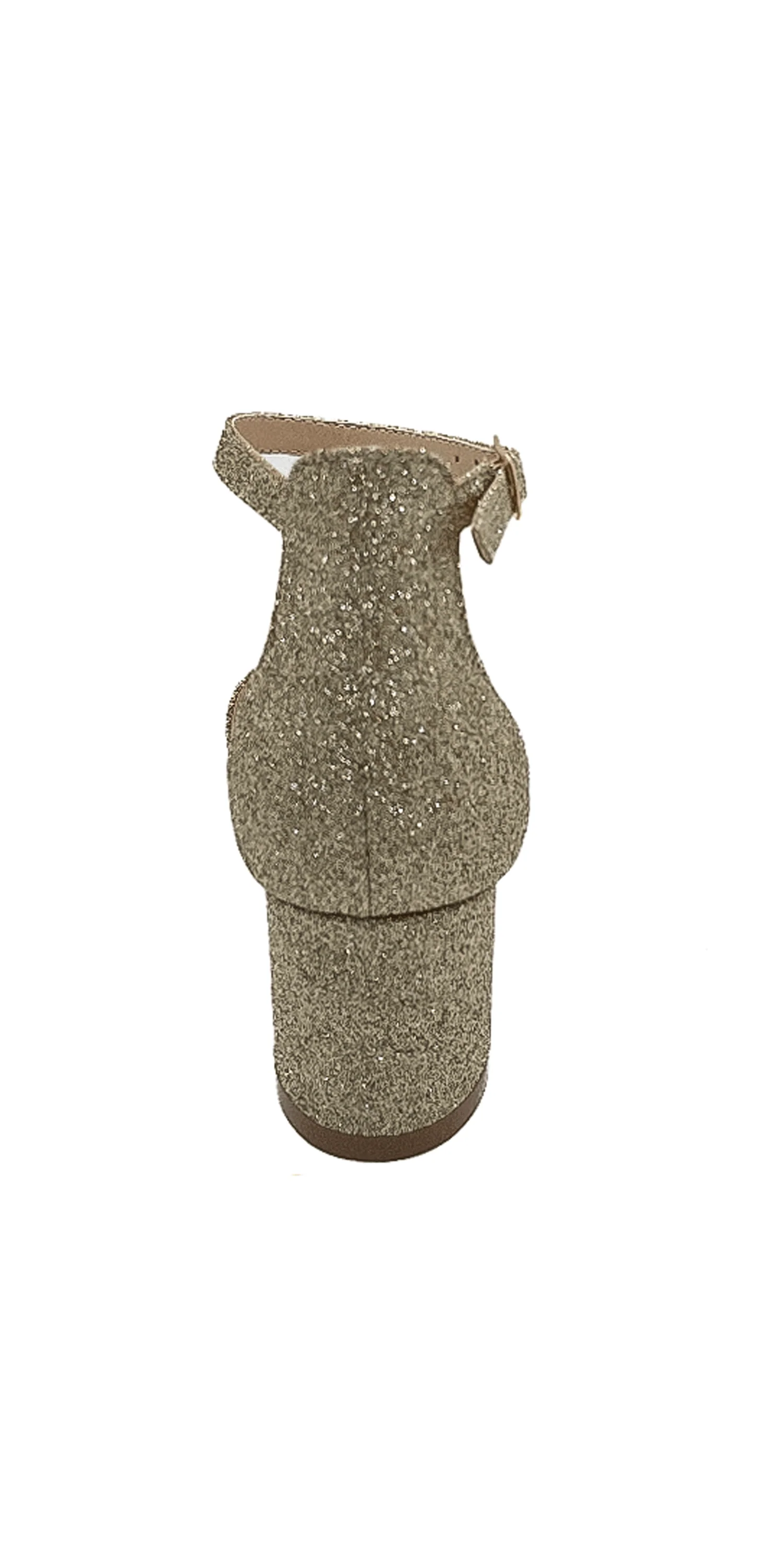 Low Heel Glitter Ankle Strap Sandal - Image 3