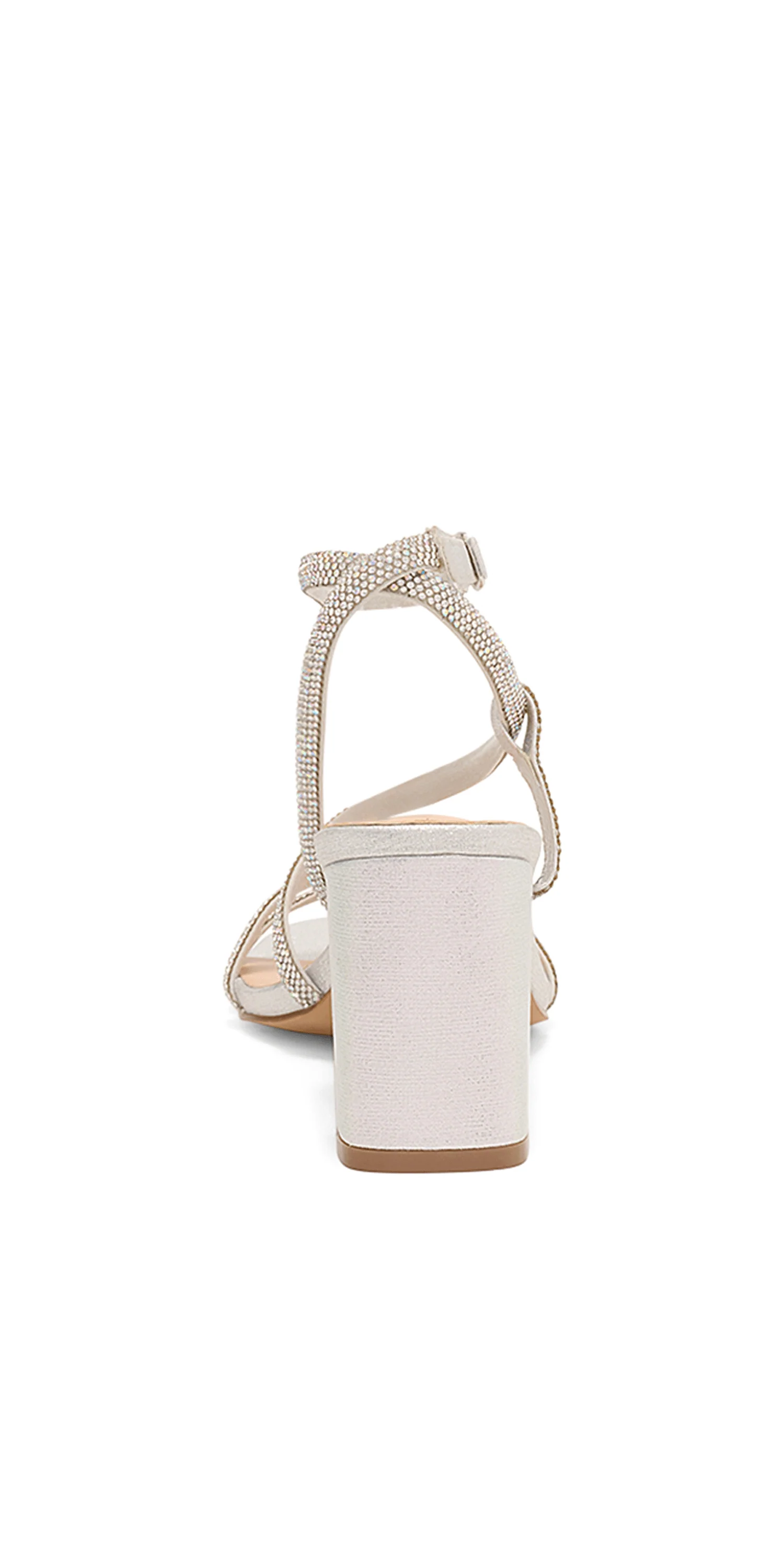 Mars 17 Mid Heel Rhinestone Ankle Strap Sandal - Image 2