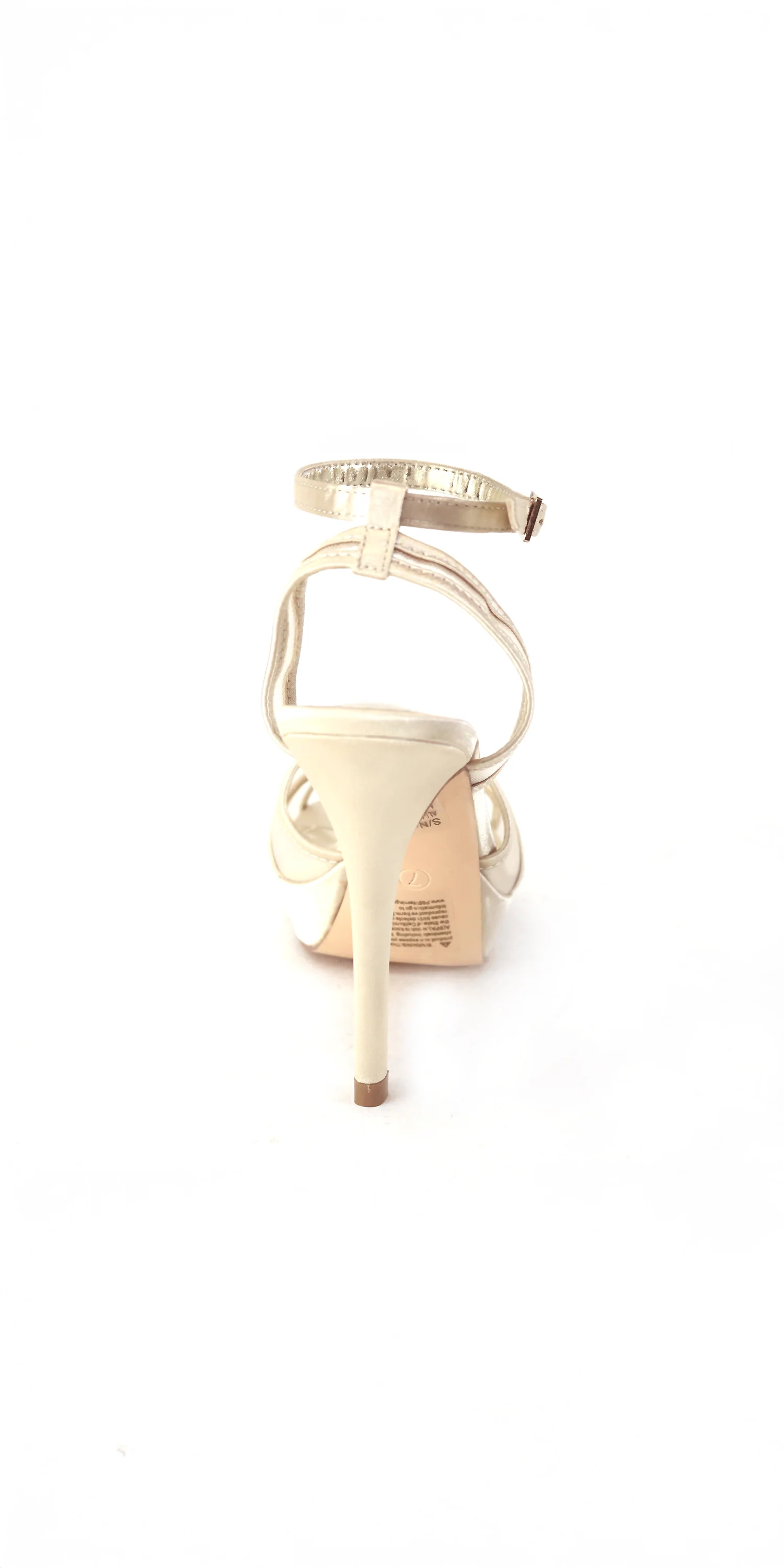 Mesh Satin Criss Cross Strap Platform Stiletto Sandal - Image 5