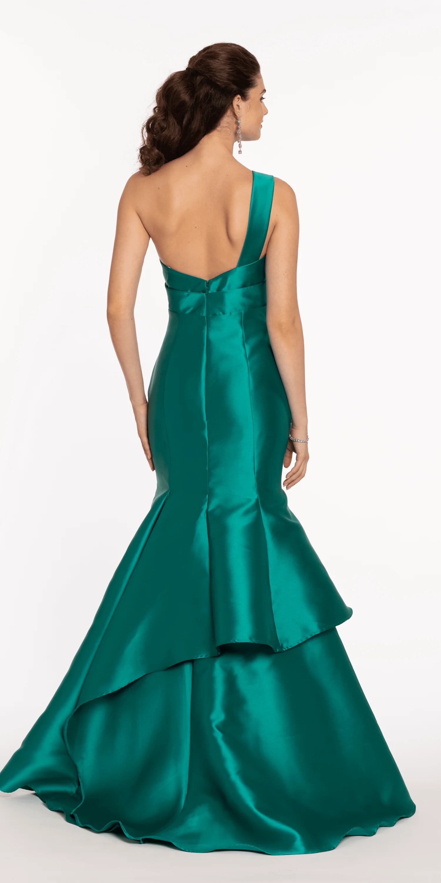 Mikado Origami One Shoulder Mermaid Dress - Image 5