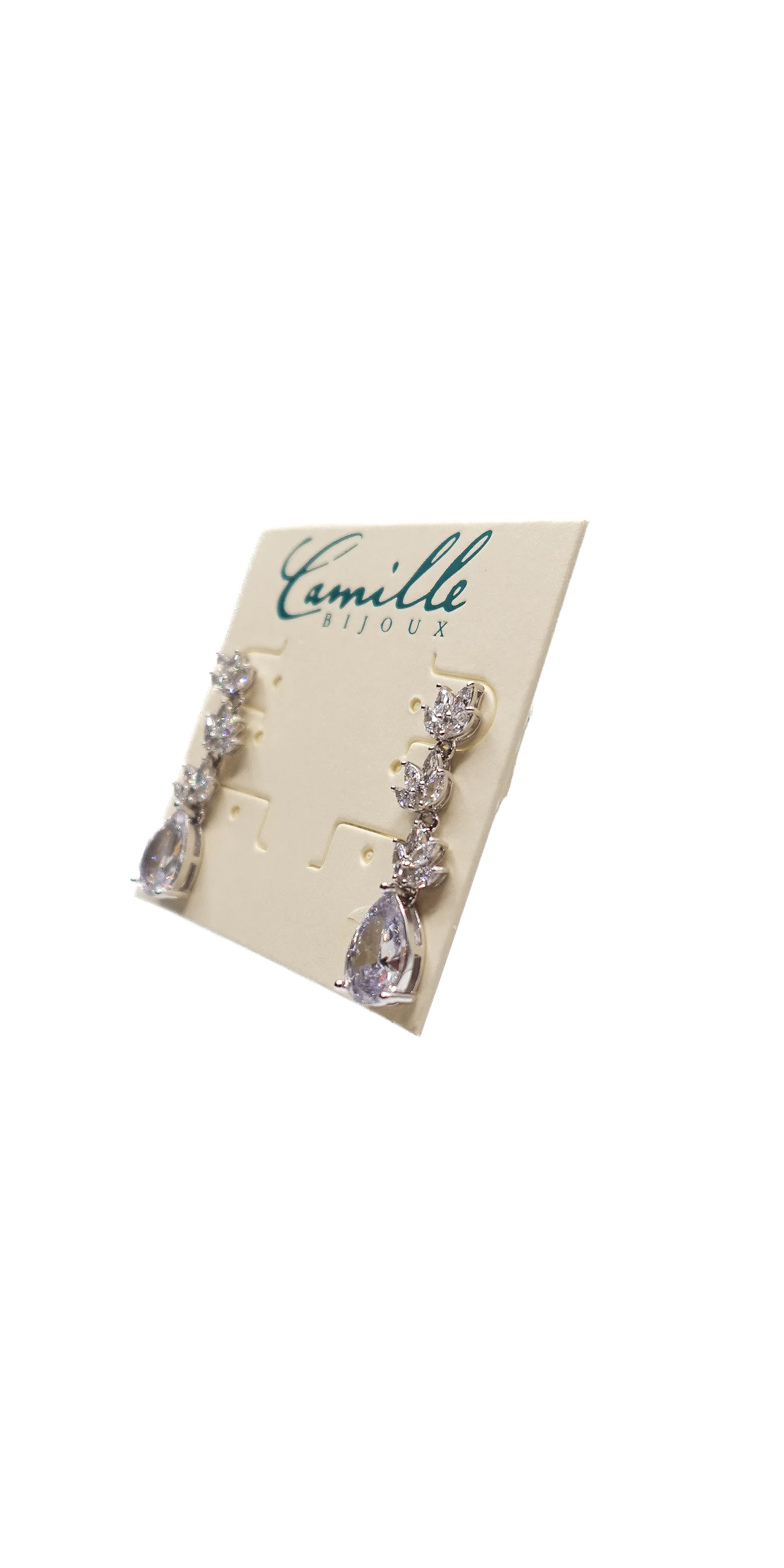 Multi Stone Teardrop Earrings - Image 4