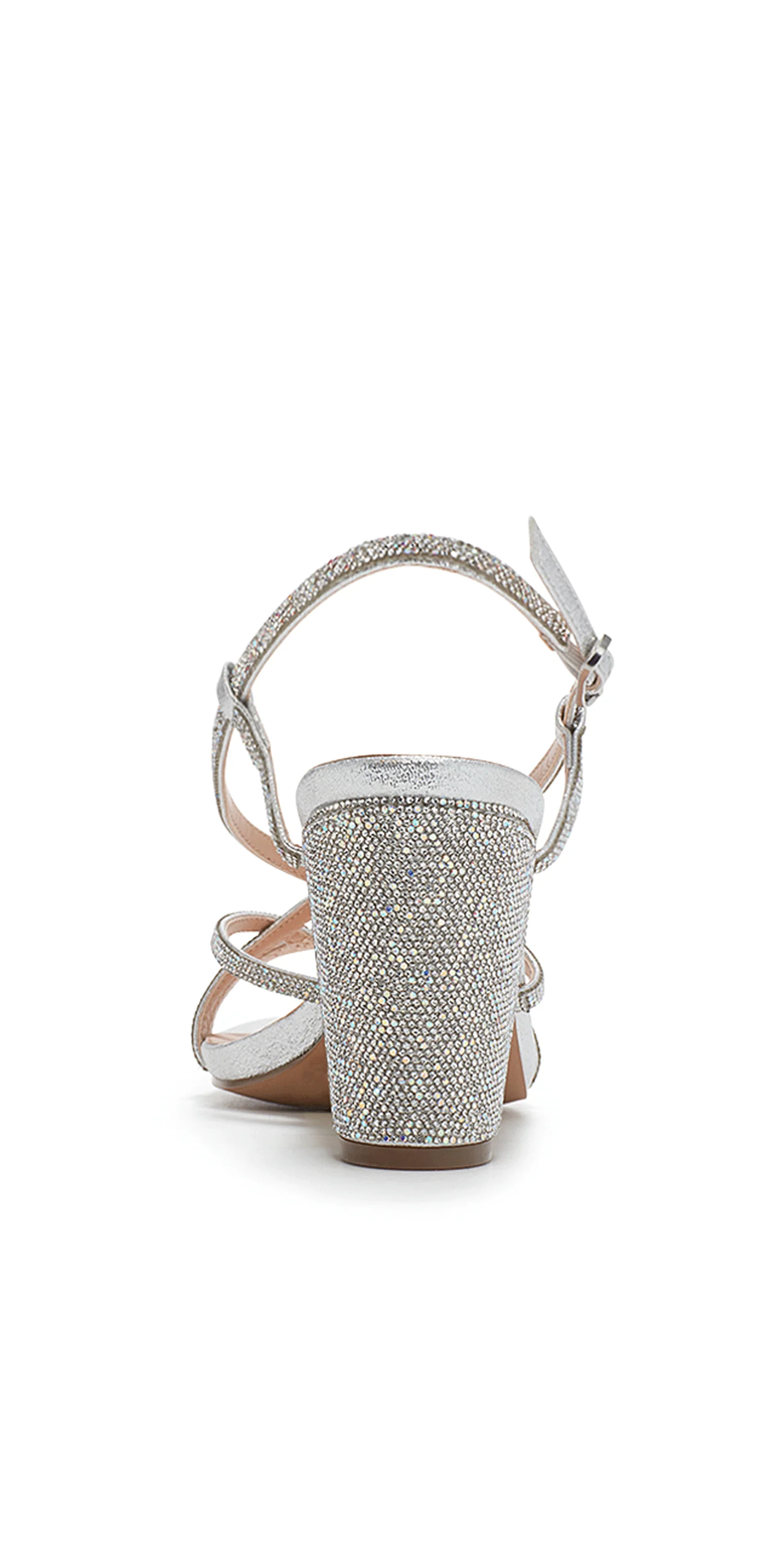 Nicky 10 Mid Heel Rhinestone Block Heel Sandal - Image 6
