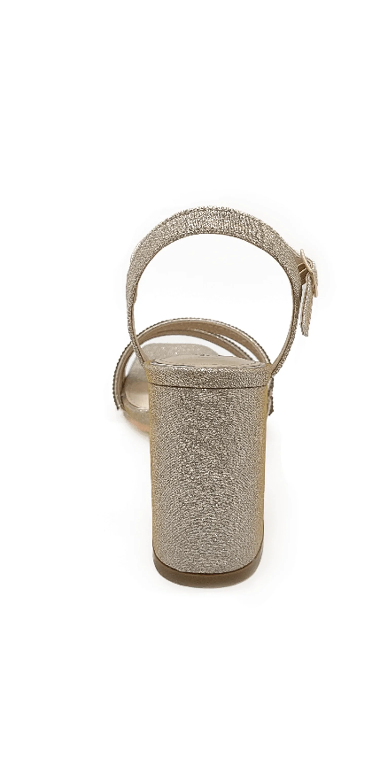 Rhinestone Strappy Block Heel Glitter Sandal - Image 3