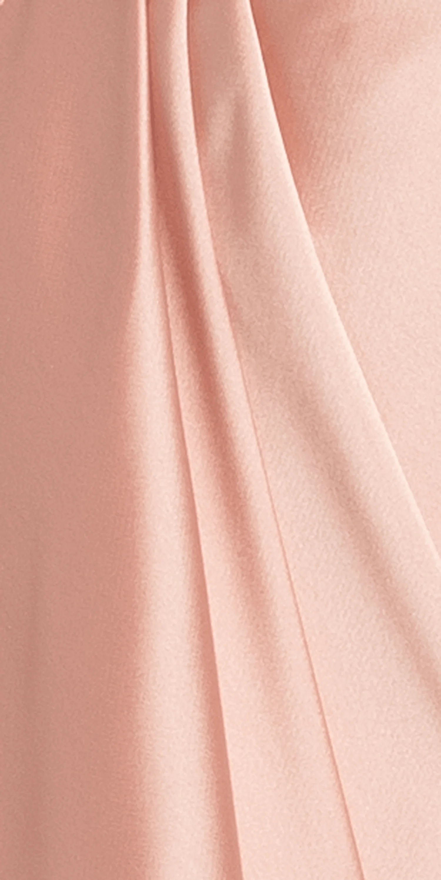 Satin Mock Wrap Shirt Dress with Side Cascade - Image 5