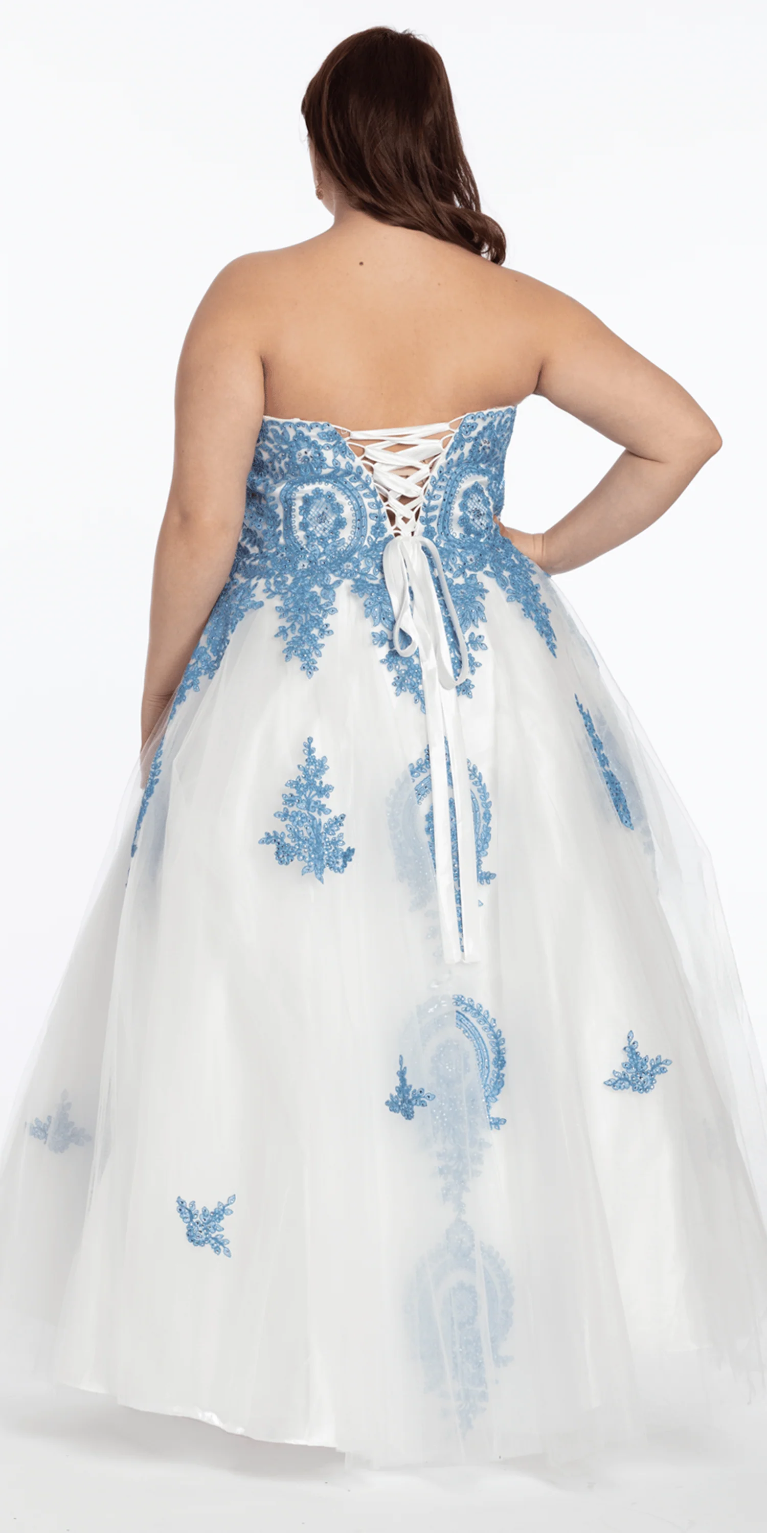 Strapless Beaded Embroidered Tulle Ballgown - Image 7