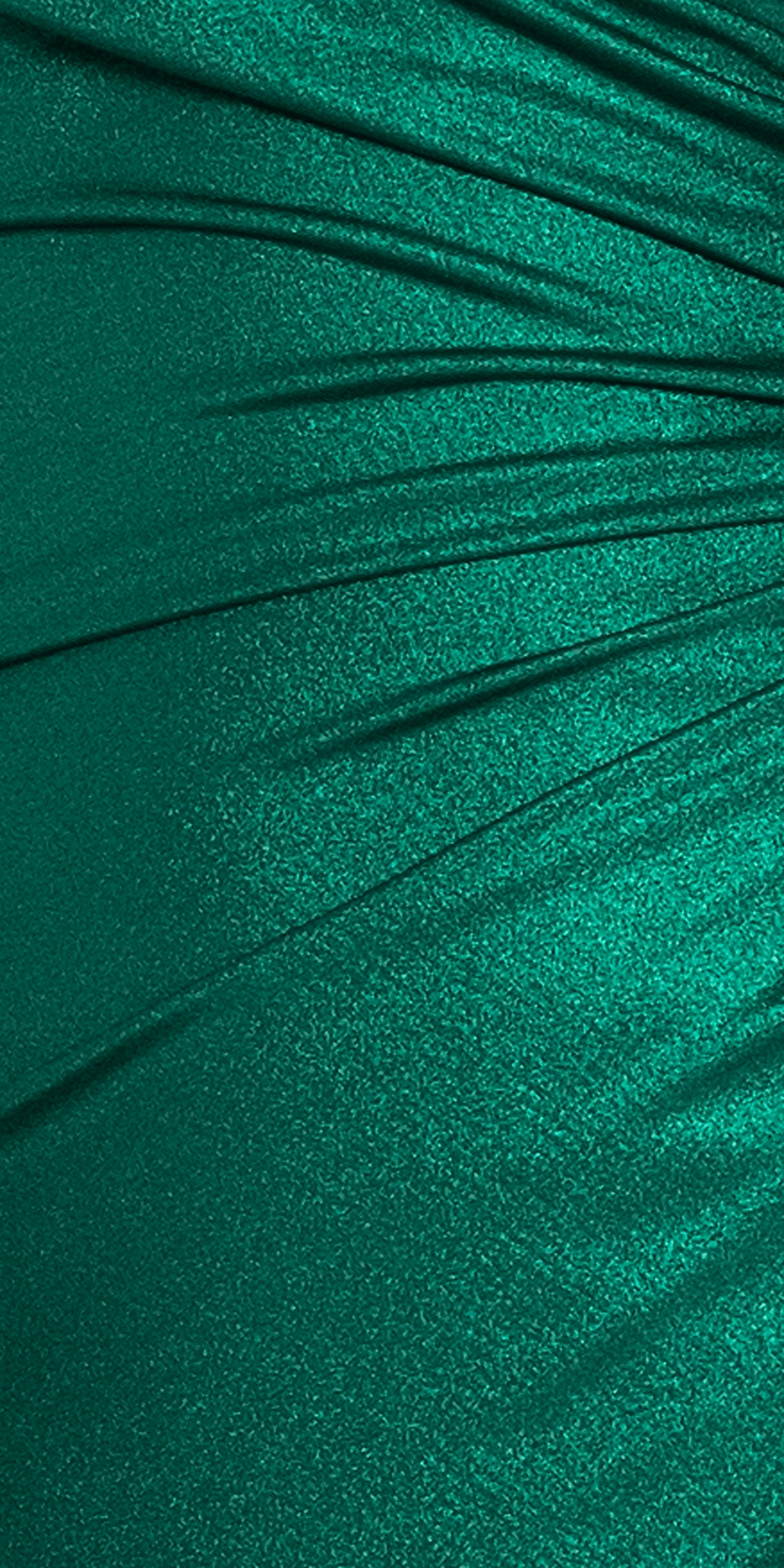 Strappy Back Foil Jersey Column Dress with Ruching - Image 5