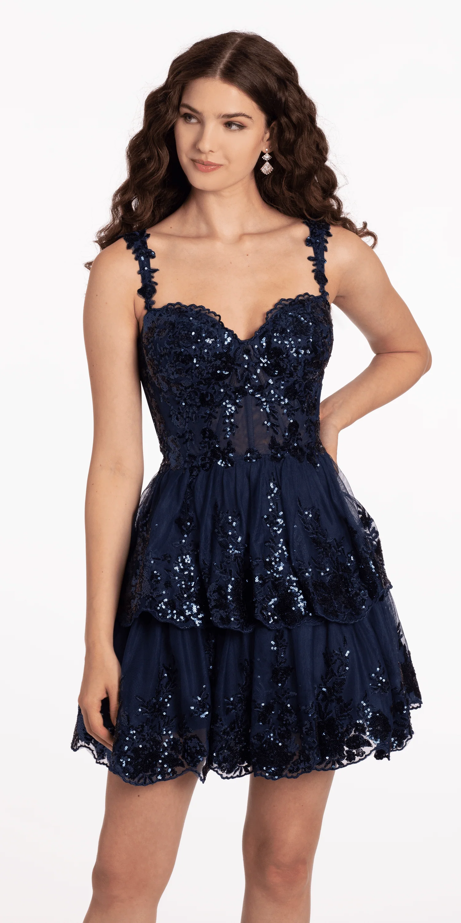 Sweetheart Corset Tiered Fit and Flare Dress - Image 3