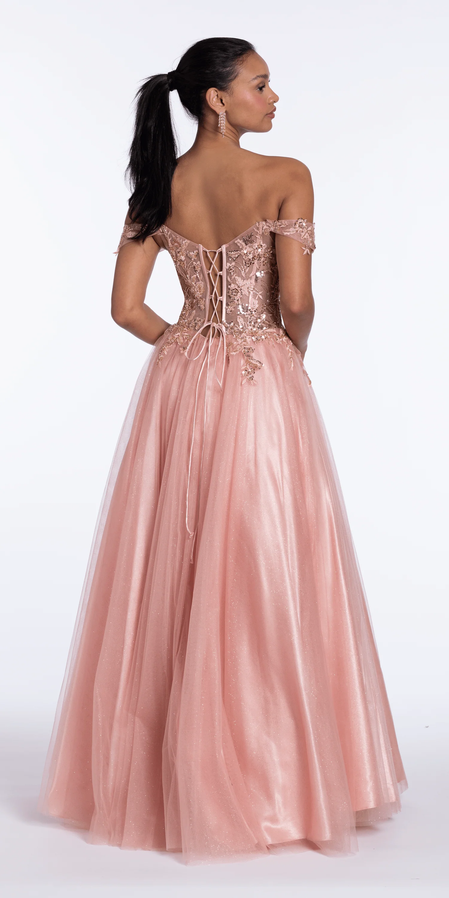 Sweetheart Embroidered Corset Lace Up Back Ballgown - Image 6