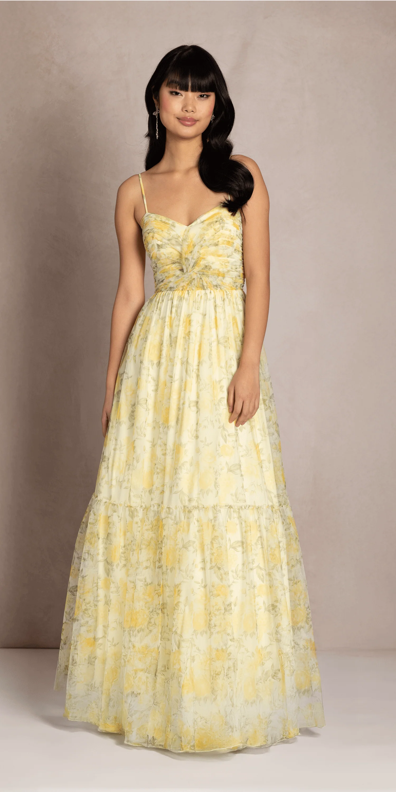 Sweetheart Mesh Floral Print Ballgown