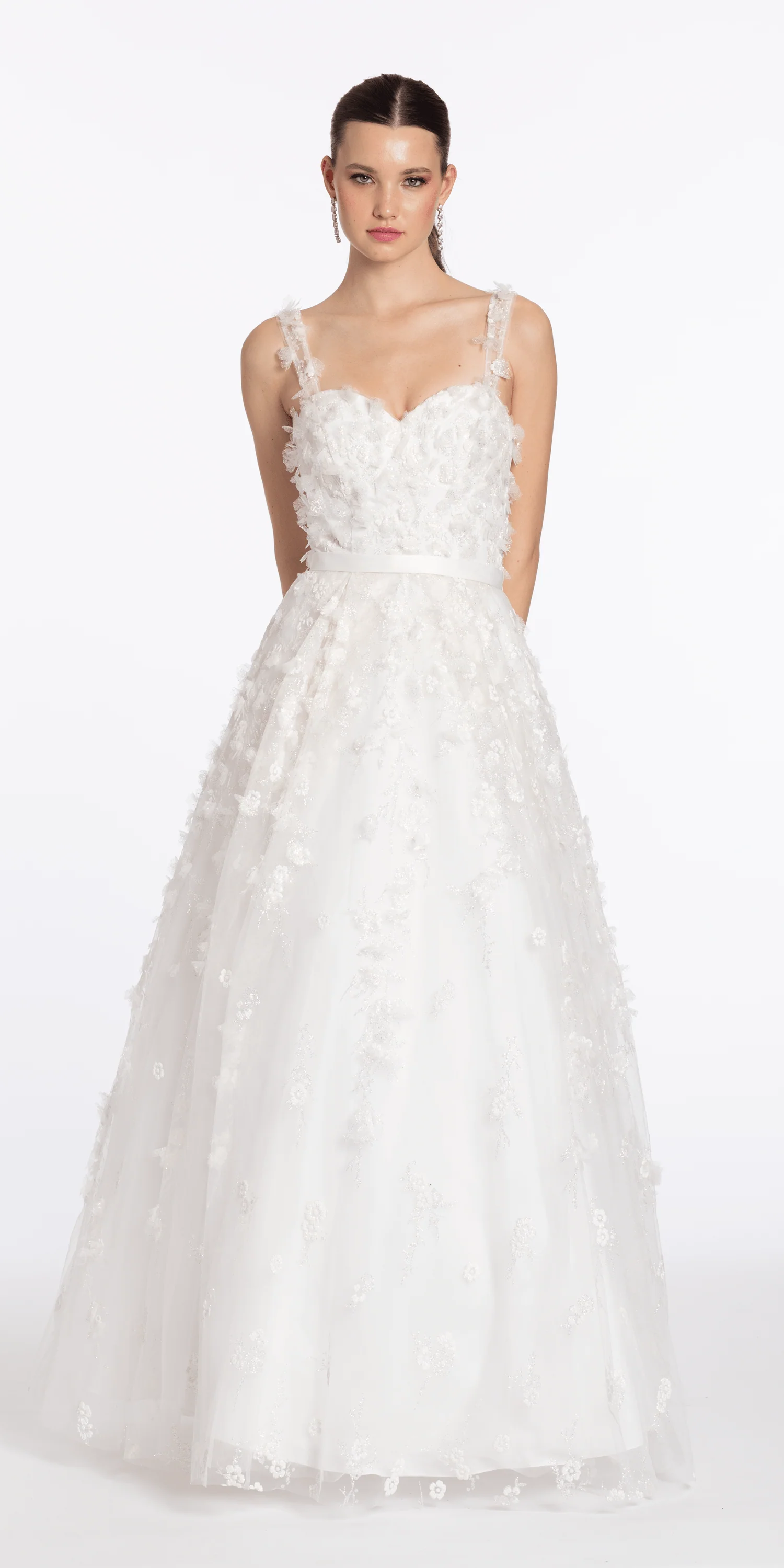 Sweetheart Tulle Ballgown with 3D Glitter Bows